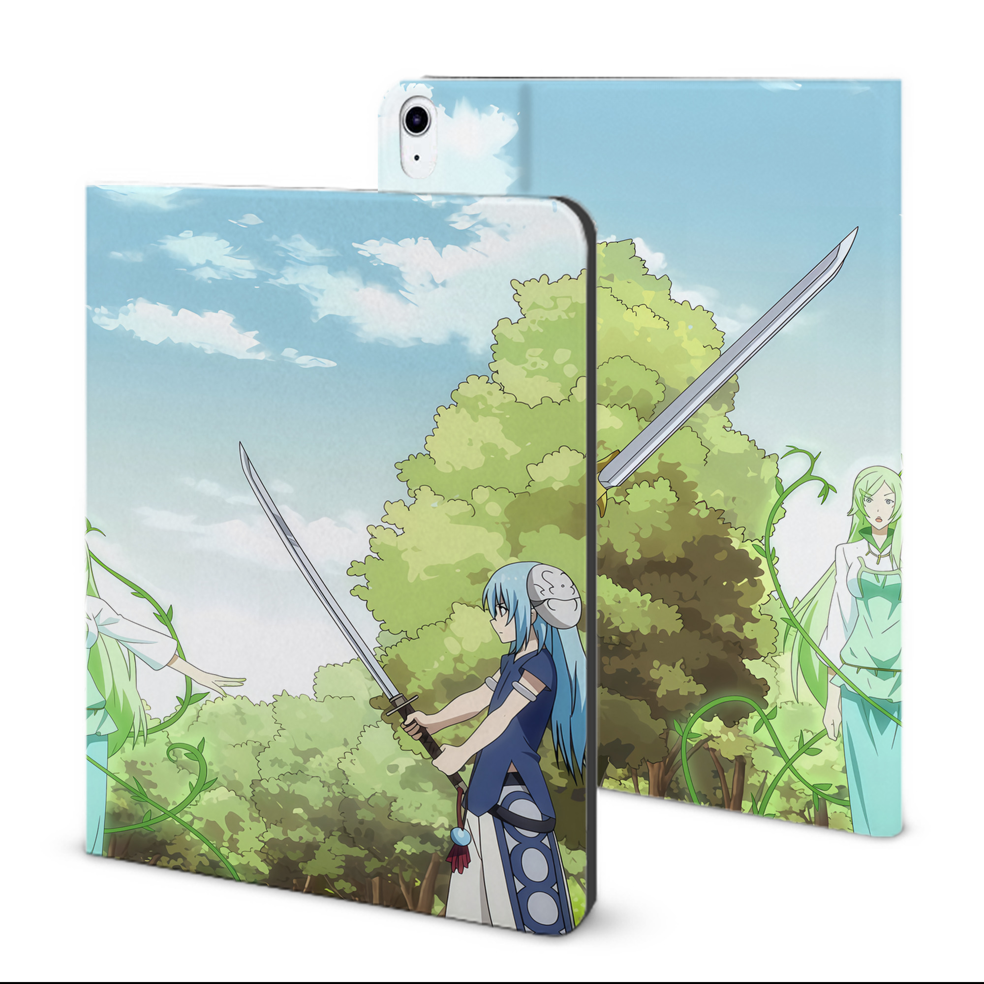 （画像用） 転スラ Regarding Reincarnated to Slime IPad ケース ブック型 PUレザー TPU 耐衝撃 軽量 薄型 ペン収納なし 全面保護 IPad 各モデル対応